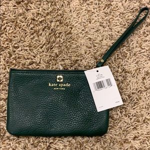 Kate Spade olive green wristlet